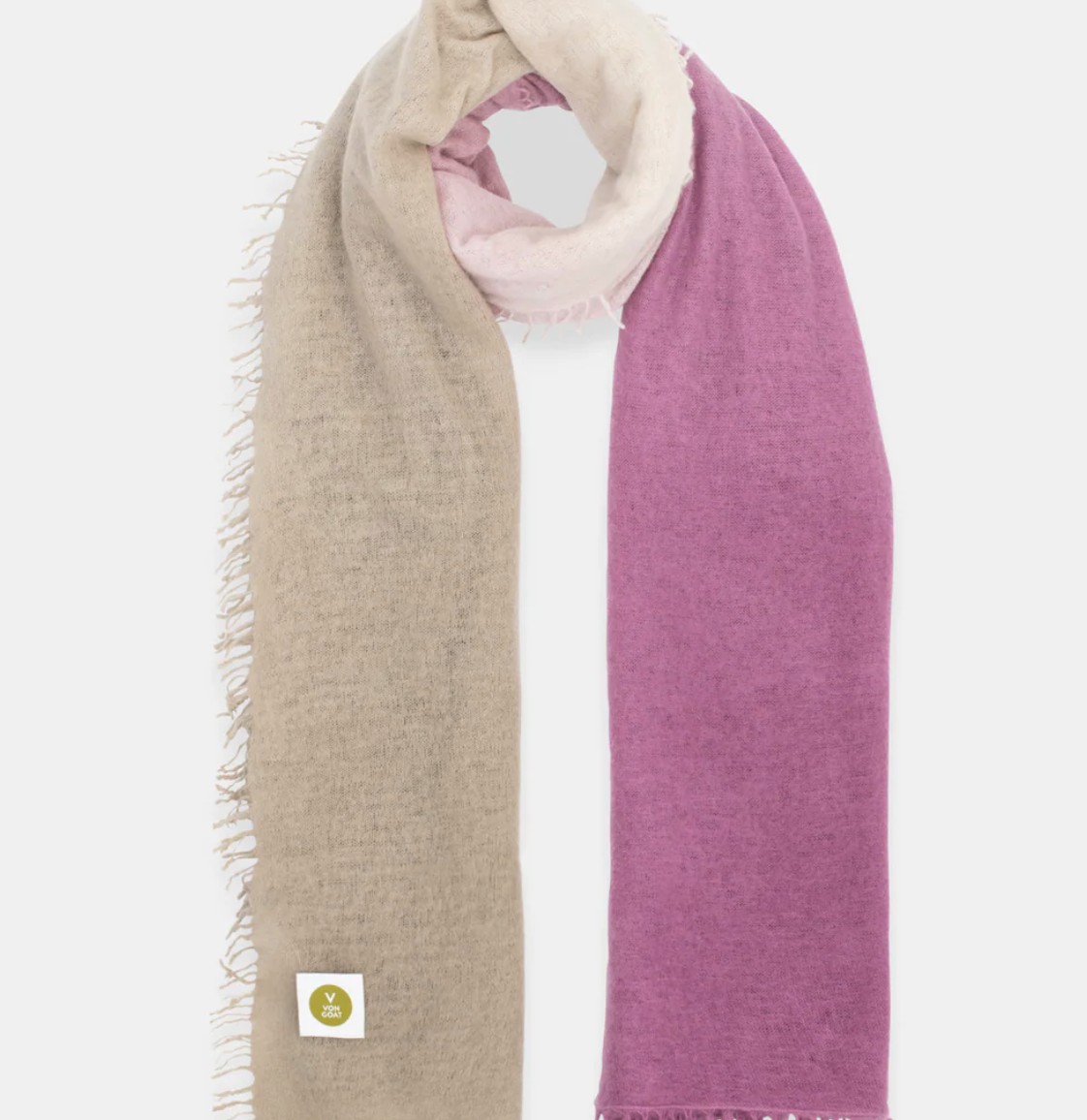 Cashmereschal Plaza Taupe/ Orchid