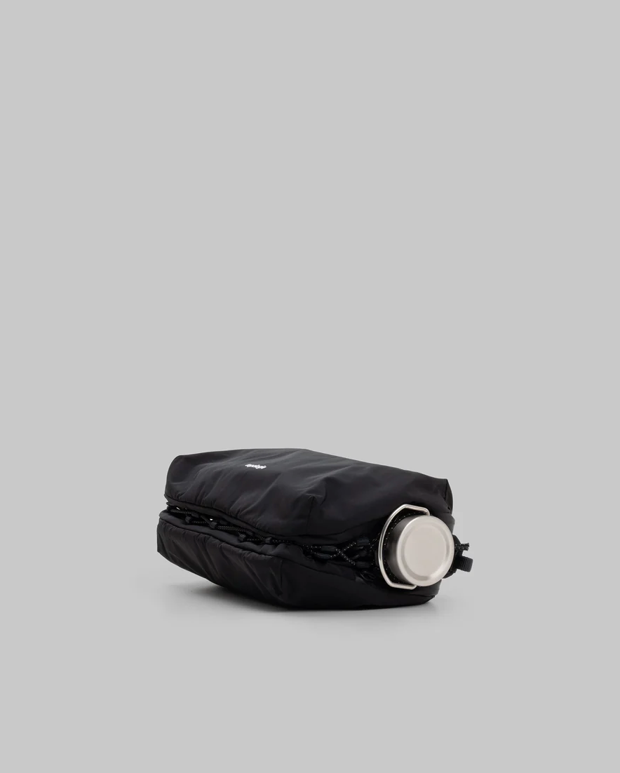 Bottle Sacoche Large Black Tech Sateen