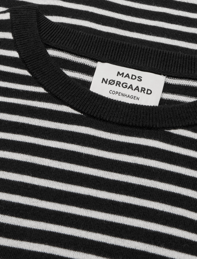 Fine Merino Ivy Knit Black/ Vanilla Ice