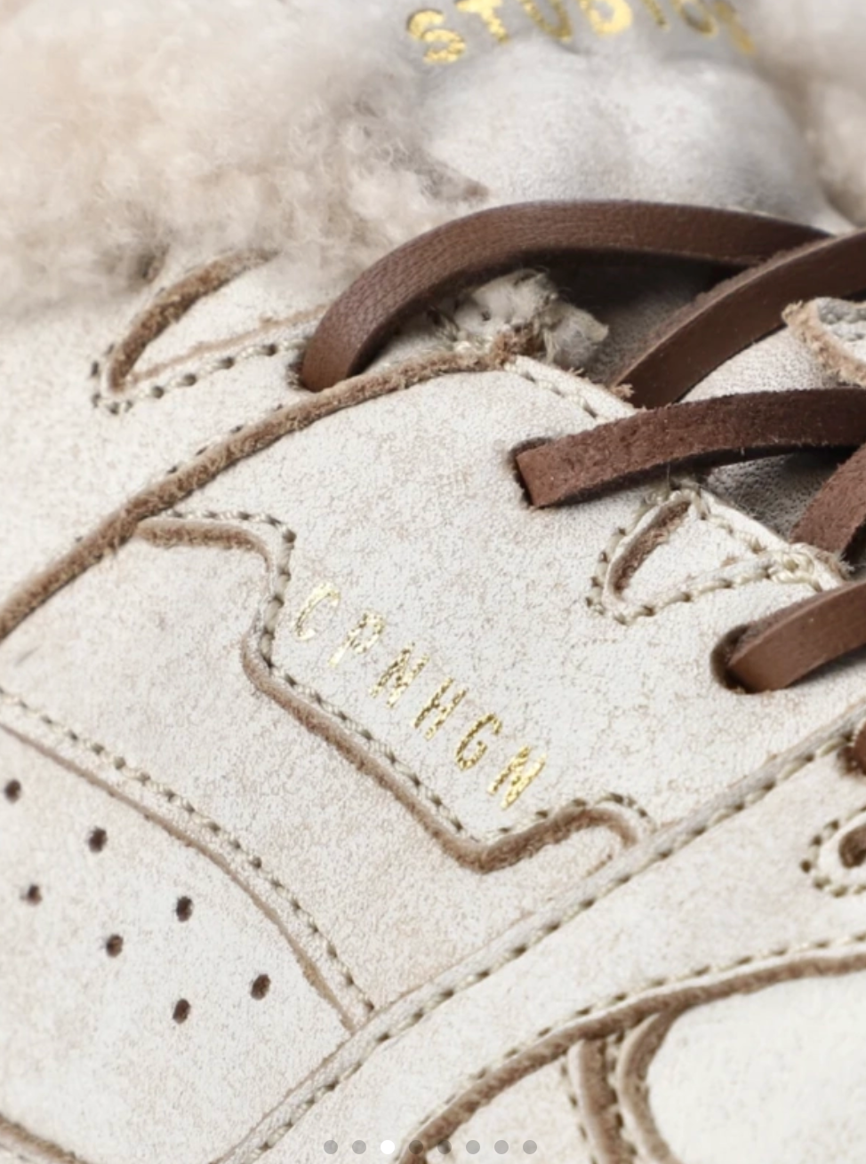 CPH63 vintage leather teddy cream