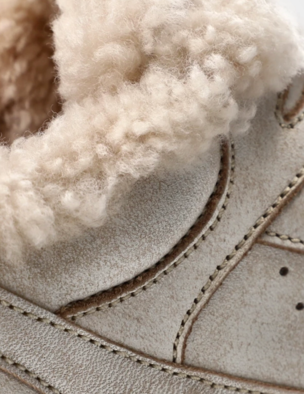 CPH63 vintage leather teddy cream