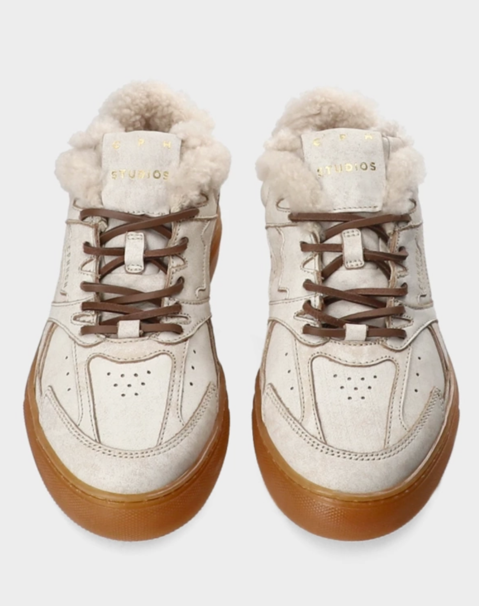 CPH63 vintage leather teddy cream