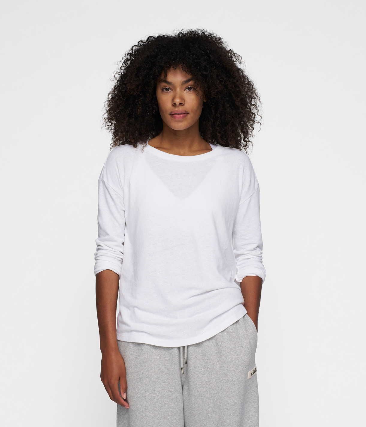 The long Sleeve Tee - Weiß