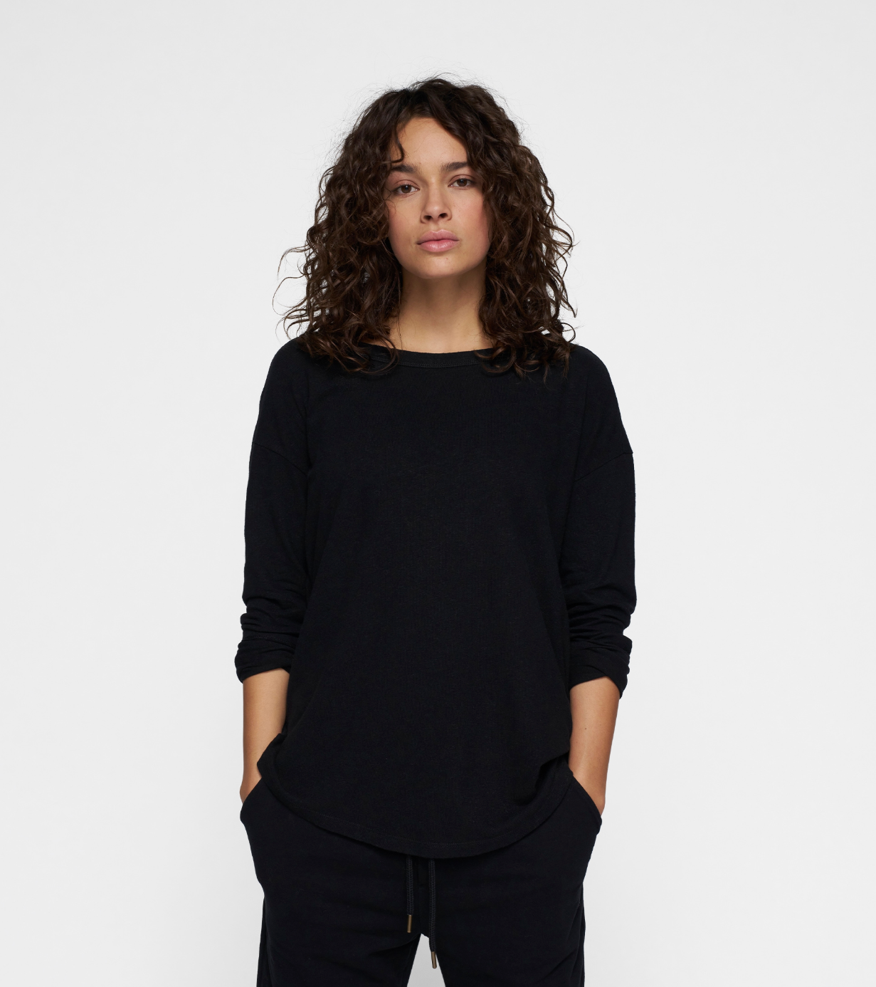 The long Sleeve - Schwarz