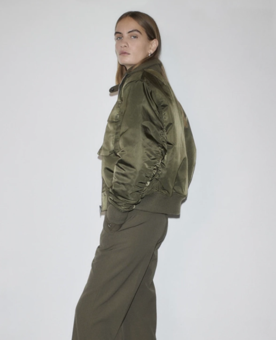 Bomberjacke Oliv
