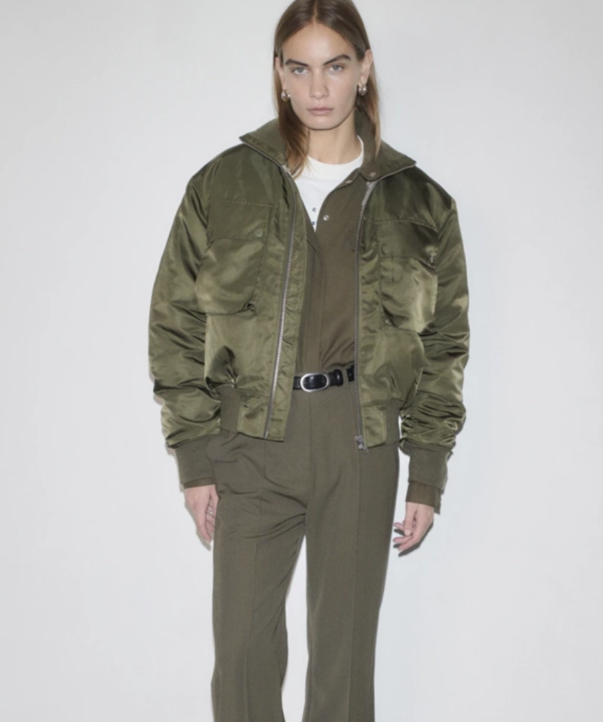 Bomberjacke Oliv