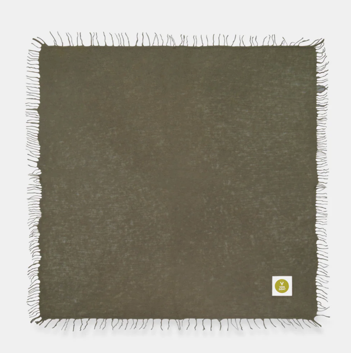 Bandana Smokey Olive mit Fransen