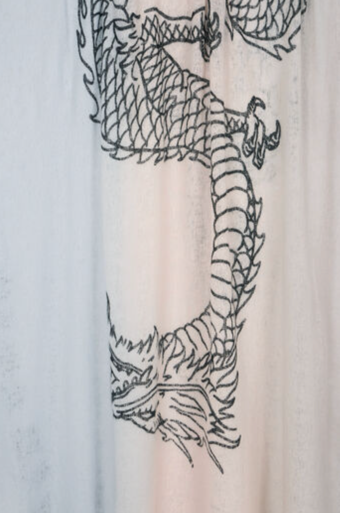 Cashmereschal mit Motiv