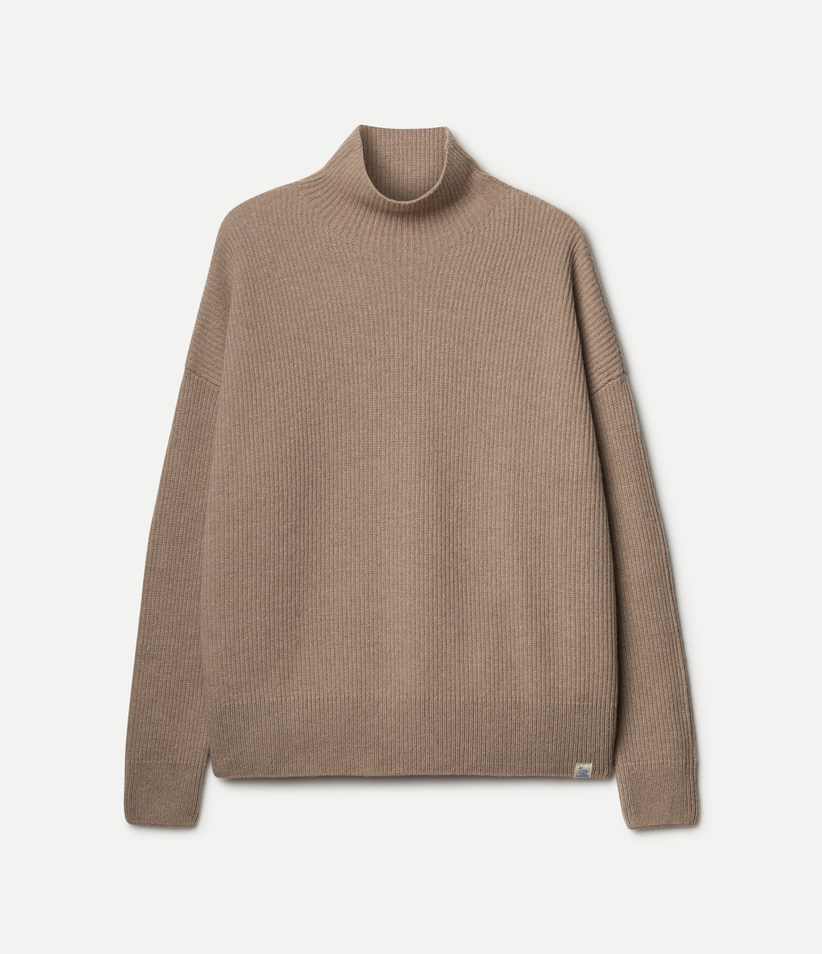 Turtleneck Sweater Relaxed - Merino Wool-Cashmere - faded rye
