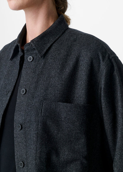 Soft Flannel Shirt - charcoal