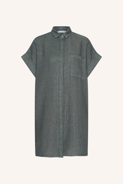 Leinenkleid - charcoal