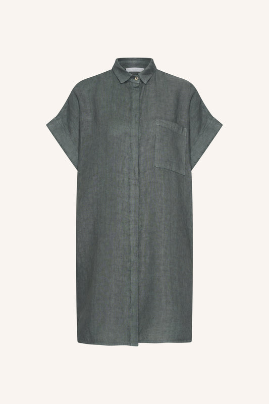 Leinenkleid - charcoal