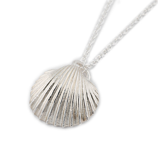 Kleine Muschel mit Kette 925 Sterling Silber
