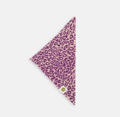 Cashmerebandana - Leo Latte/Neon Purple
