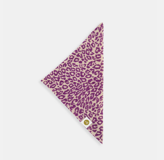 Cashmerebandana - Leo Latte/Neon Purple