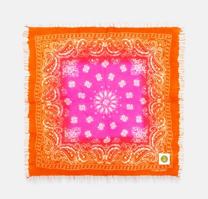 Cashmerebandana Calvina Paisley X mit Fransen