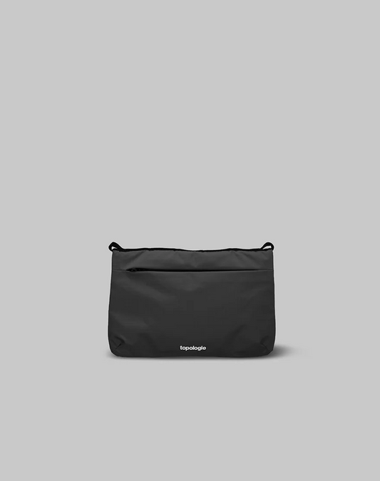 Flat Sacoche Small Black Tech Sateen
