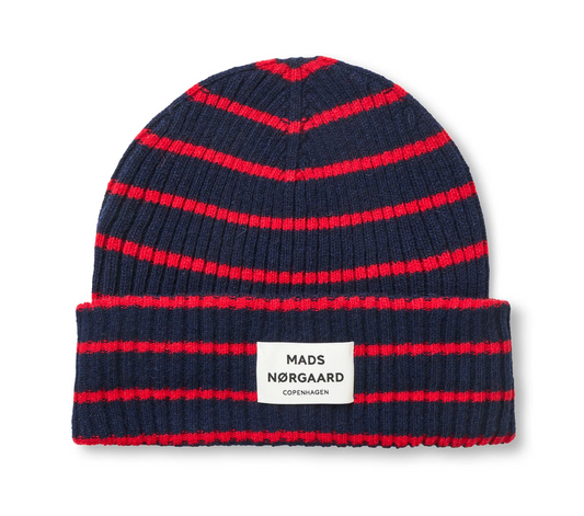 Beanie Navy/ Red Stripes