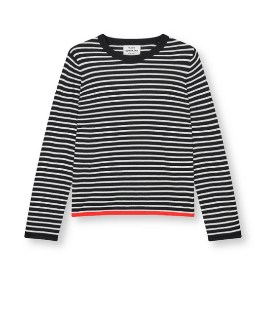 Fine Merino Ivy Knit Black/ Vanilla Ice