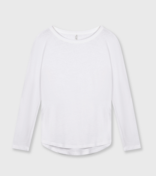 The long Sleeve Tee - Weiß