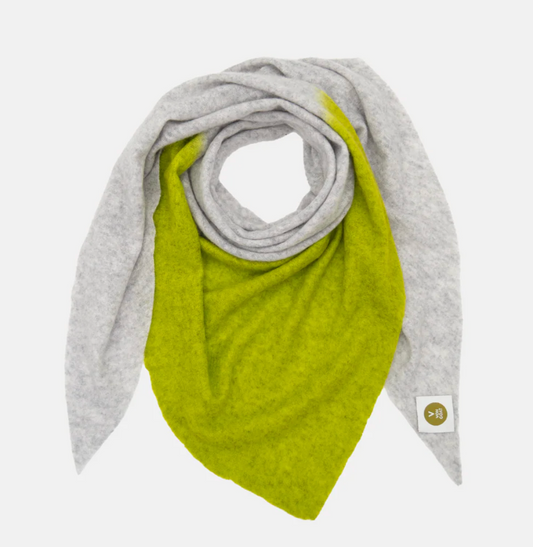 Poncho Meliert Light Grey/ Neon Yellow