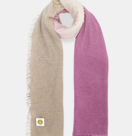 Cashmereschal Plaza Taupe/ Orchid