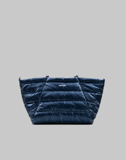 Marche Tote Medium - Marine Blue Metallic Puffer