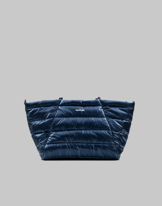 Marche Tote Medium - Marine Blue Metallic Puffer