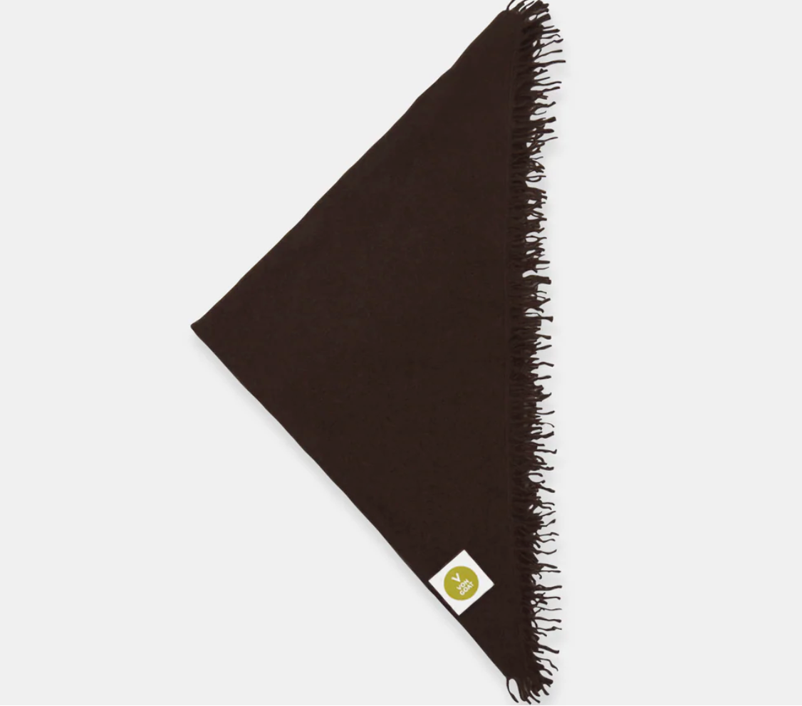 Bandana Espresso mit Fransen