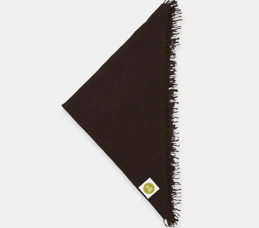 Bandana Espresso mit Fransen