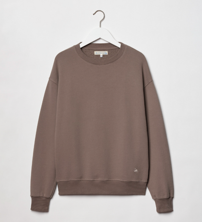 Relaxed Cotton Soft Fleece Sweatshirt - faded grain