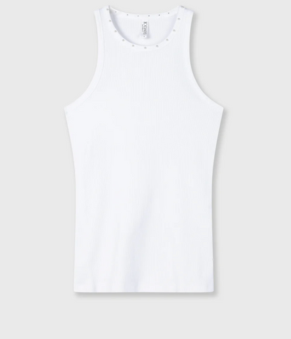 Tank Top pearls - White