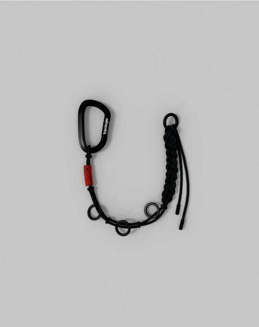 Geflochtener Schlüsselanhänger - schwarz