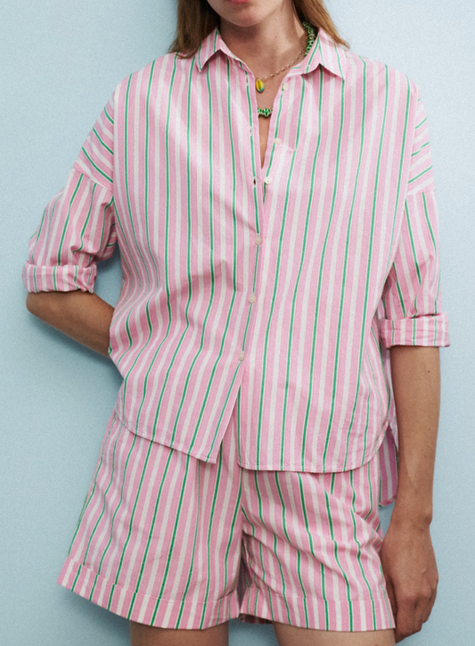 Bluse Lucy - rosa gestreift