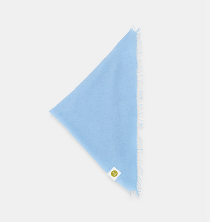 Cashmerebandana mit Fransen - hellblau