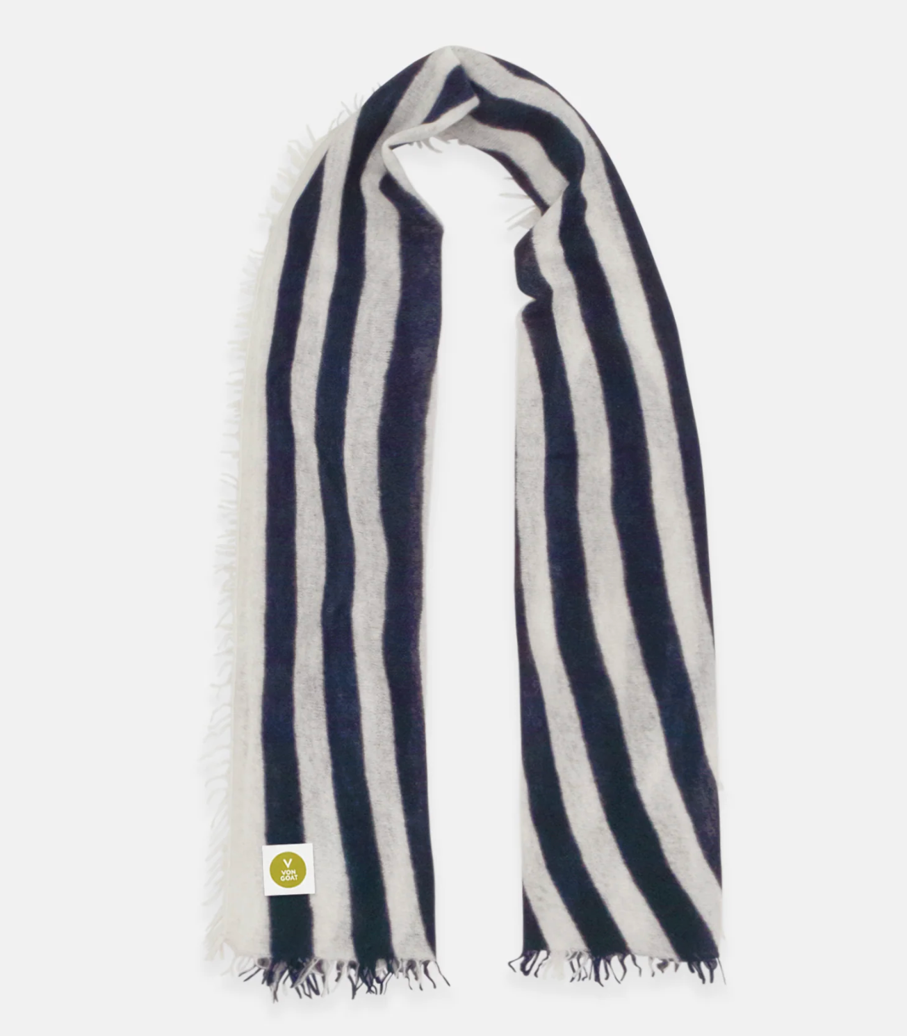 Cashmereschal Bright White/Dark Navy Medium