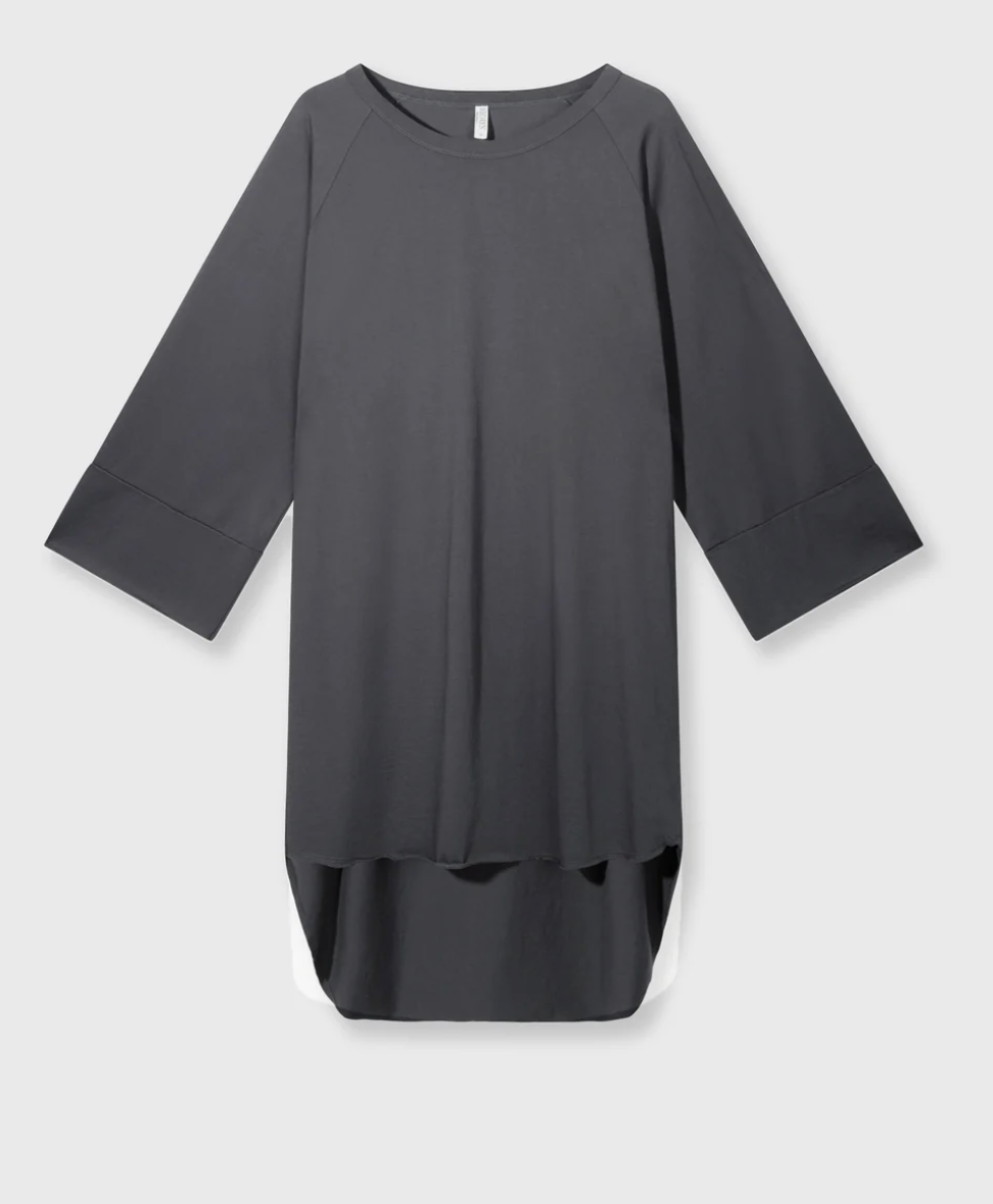 Jersey logo dress - grau (steel blue)