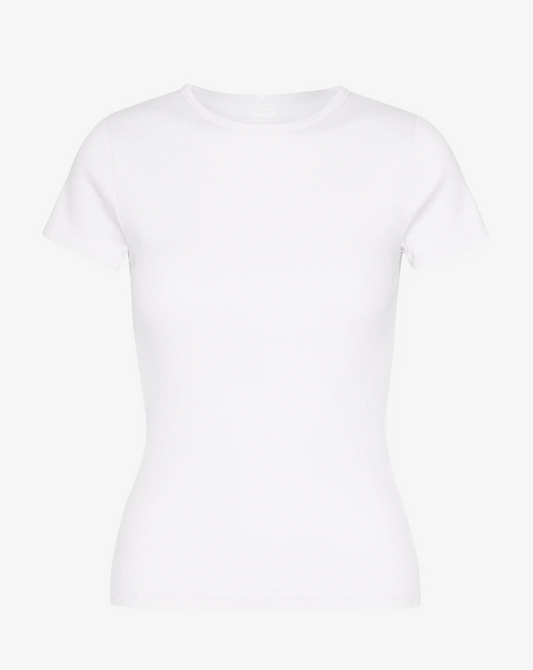 Organic Rib SS T-Shirt - Optical White