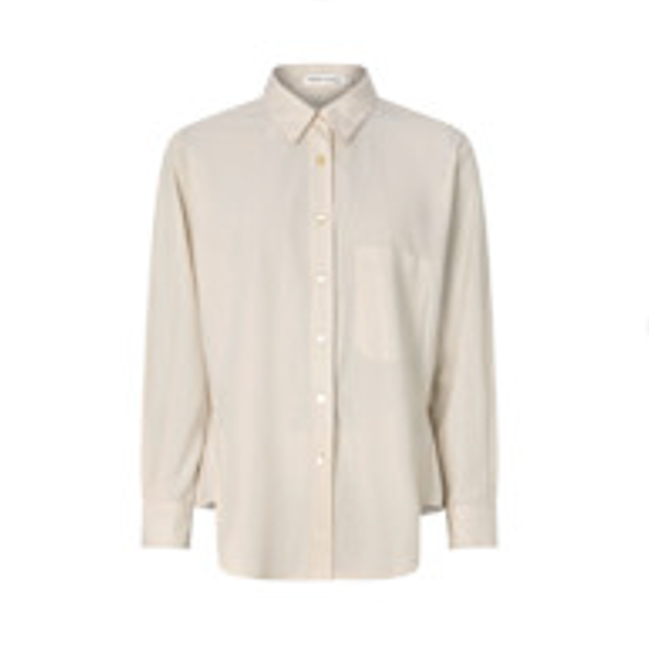 BLUSE POPLIN SIDE GATHER SHIRT - DJANA - CLAY