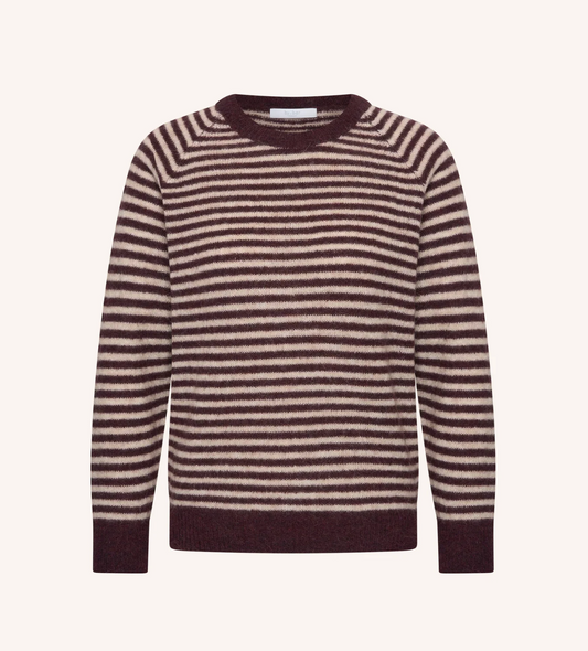 Sally stripe pullover - Burgundy crush stripe