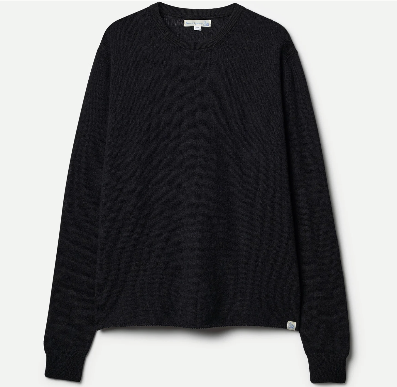 Lightweight Merino Wool-Cashmere-Silk Sweater unisex - black