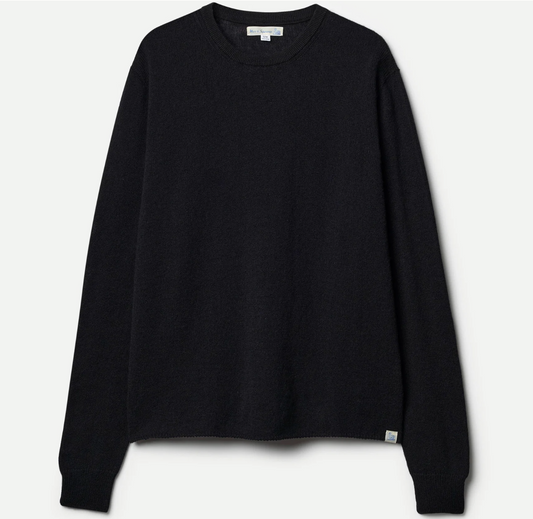 Lightweight Merino Wool-Cashmere-Silk Sweater unisex - black