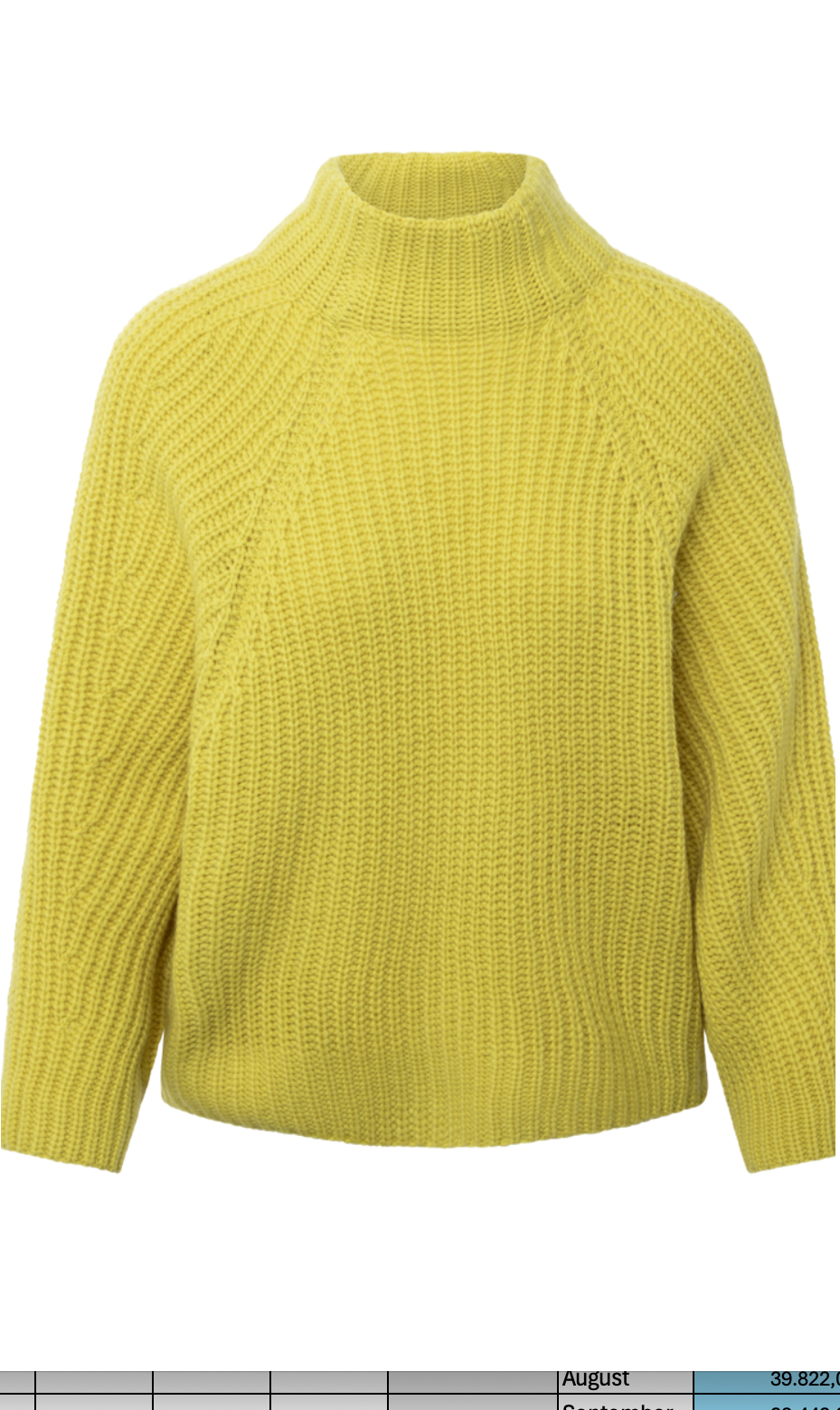 Pullover Lona crop - yellow