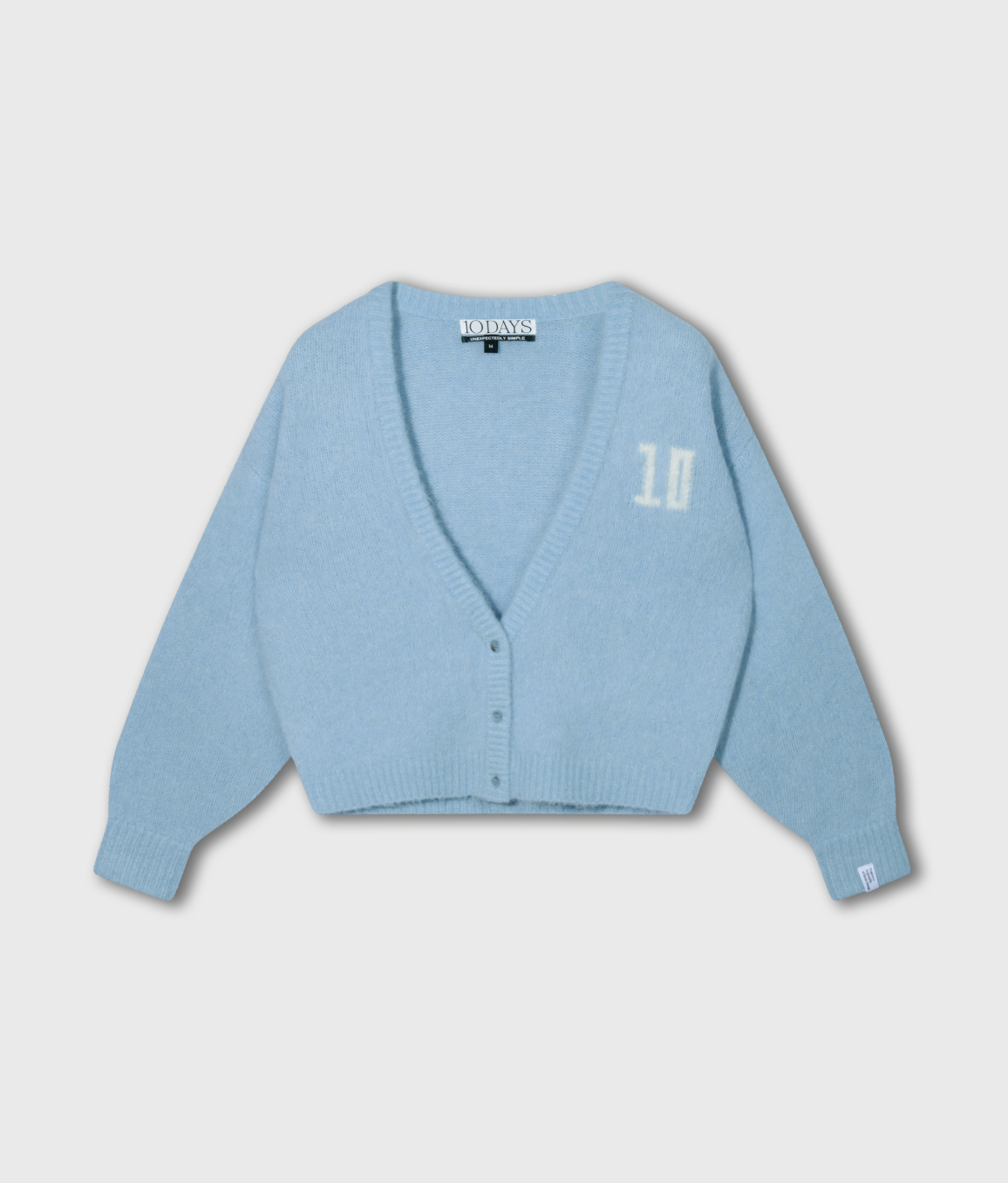 Hairy knit cardigan - angel blue