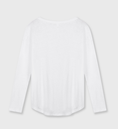 The long Sleeve Tee - Weiß