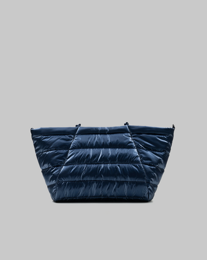 Marche Tote Medium - Marine Blue Metallic Puffer