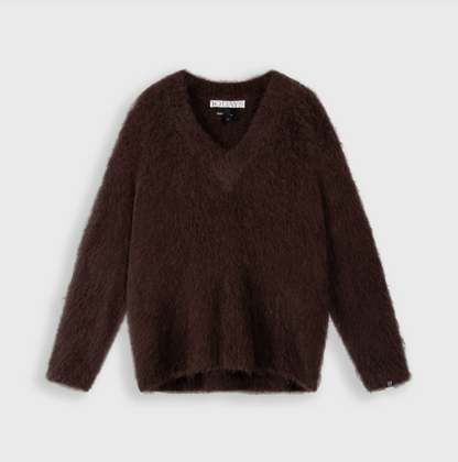 V-Ausschnittpullover - Deep Wine