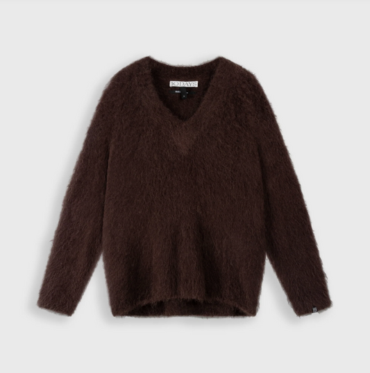 V-Ausschnittpullover - Deep Wine