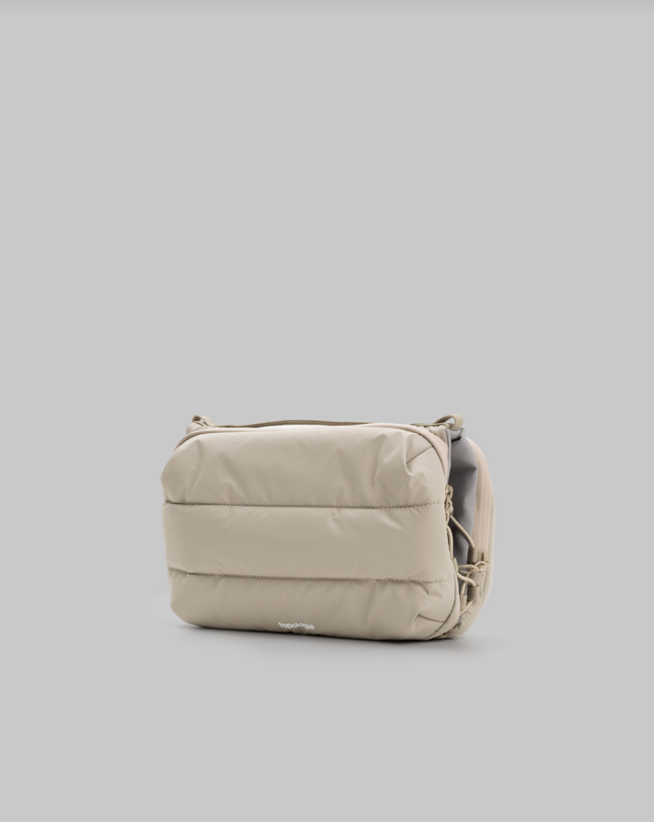 Bottle Sacoche Large Taupe Puffer