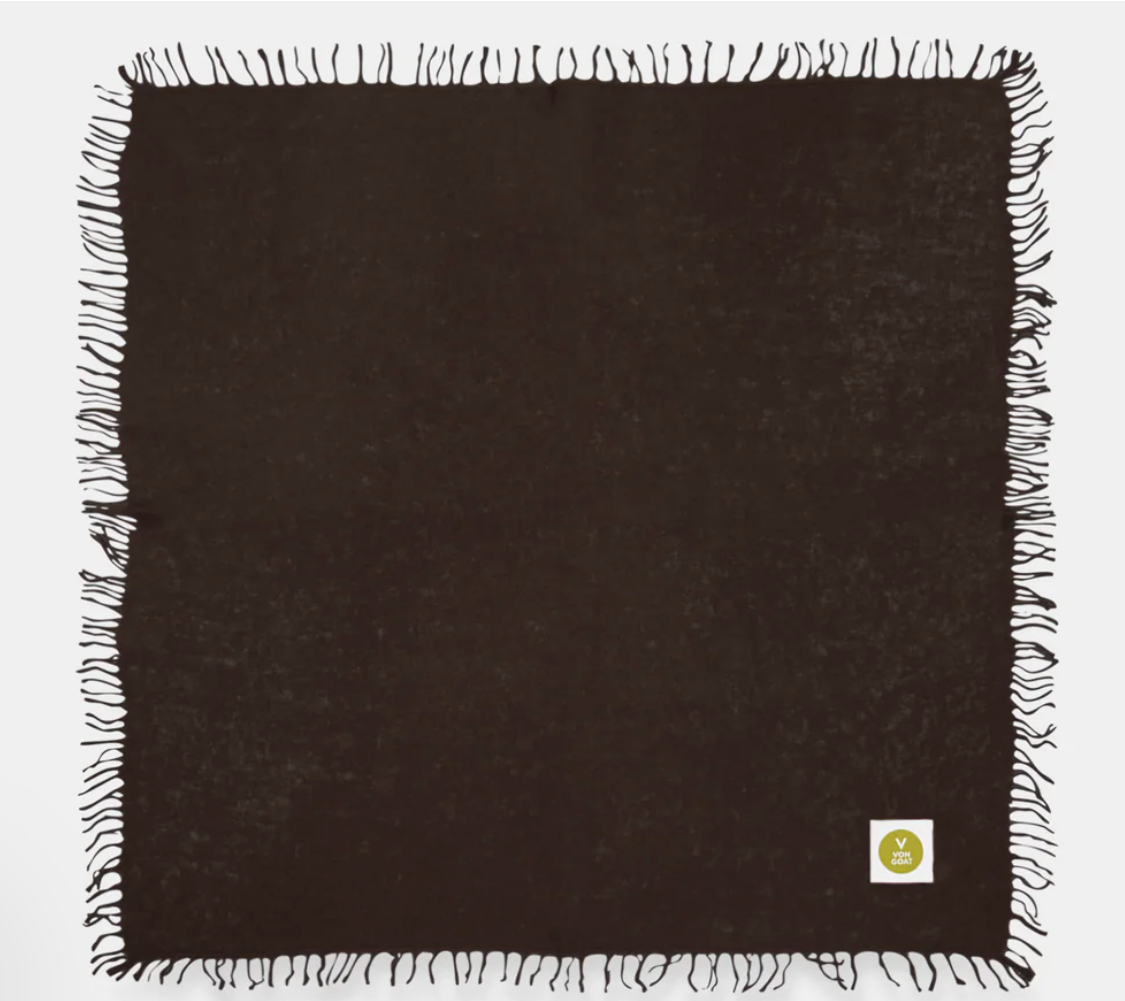 Bandana Espresso mit Fransen